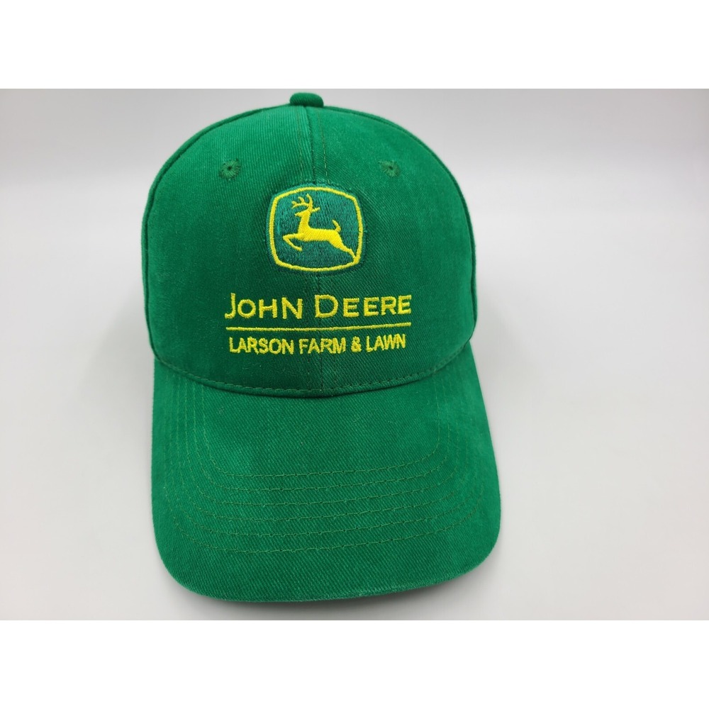 John Deere Larson Farm & Lawn Adjustable Hat Cap Hunt Fish Dad Men Women Green